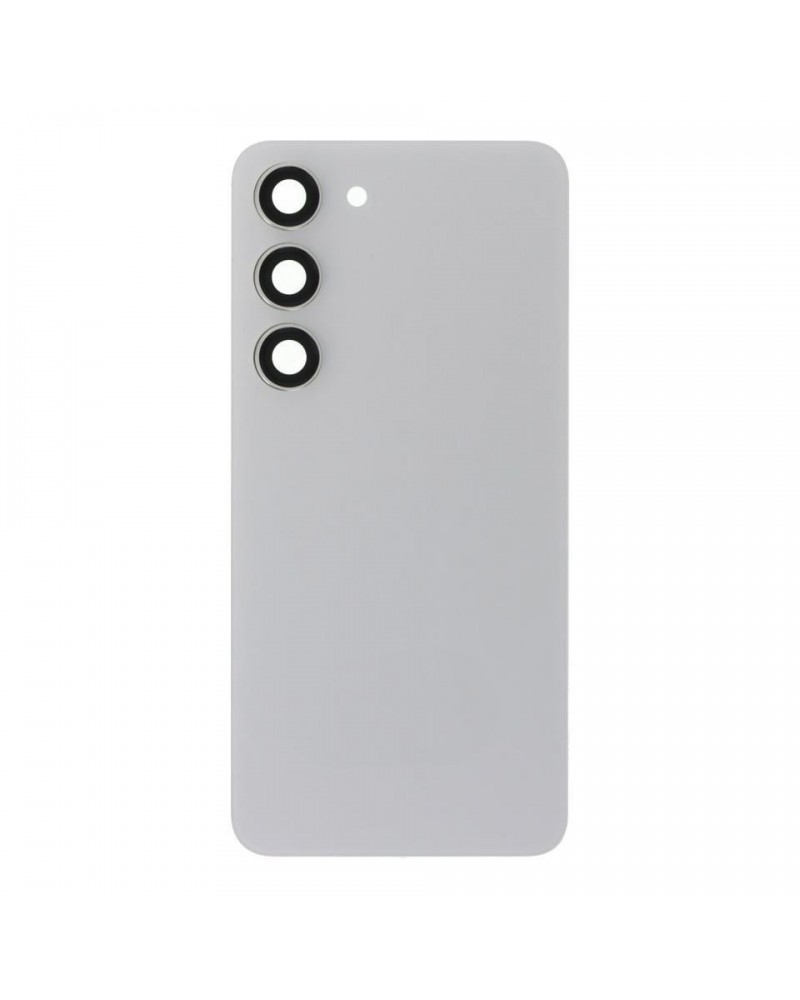 Tapa Trasera de Bateria y Lente de Camara para Samsung Galaxy S23 S911 S911B SM-S911 - Blanca