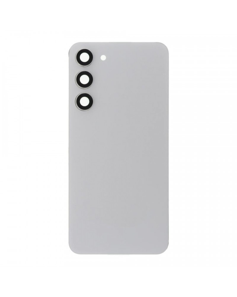 Battery and Camera Lens Back Cover for Samsung Galaxy S23 Plus S916 S916B S916B SM-S916 - White