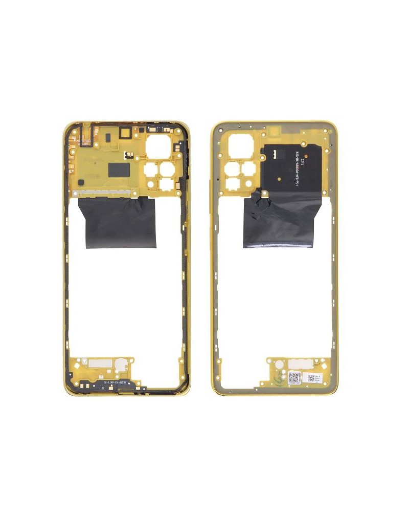 Central Frame for Xiaomi Poco X4 Pro 5G - Yellow