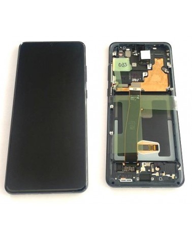 LCD e ecrã tátil com moldura preta para Samsung Galaxy S20 Ultra G988 SM-G988B Service Pack