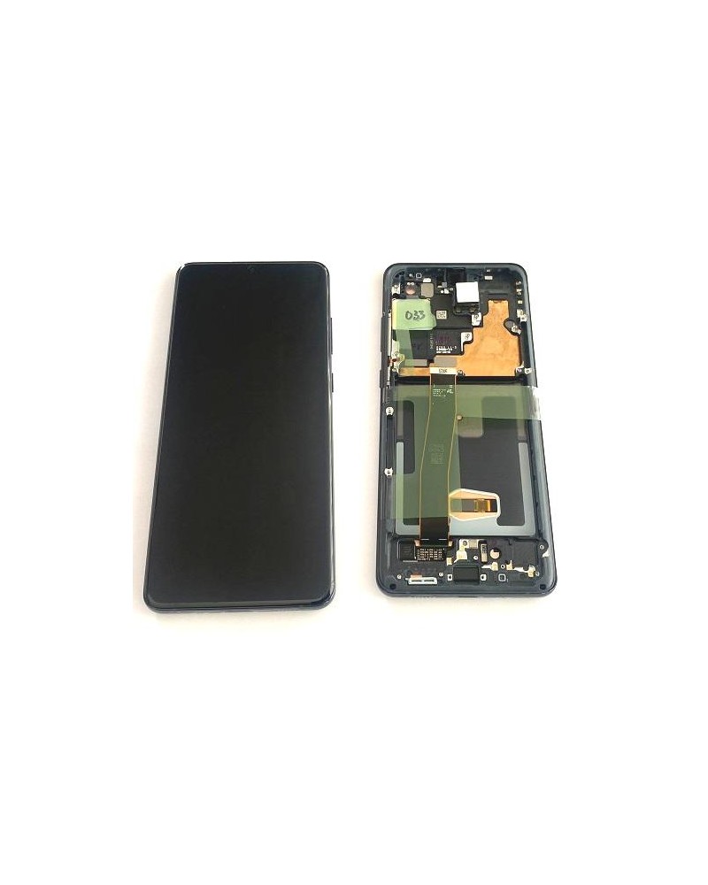 LCD e ecrã tátil com moldura preta para Samsung Galaxy S20 Ultra G988 SM-G988B Service Pack