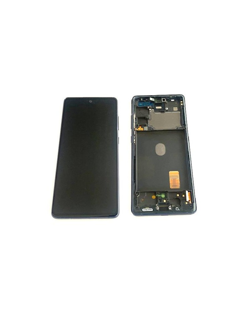 LCD e ecrã tátil com moldura azul para Samsung Galaxy S20 FE 4G G780 S20 FE 5G G781 Cloud Navy Service Pack