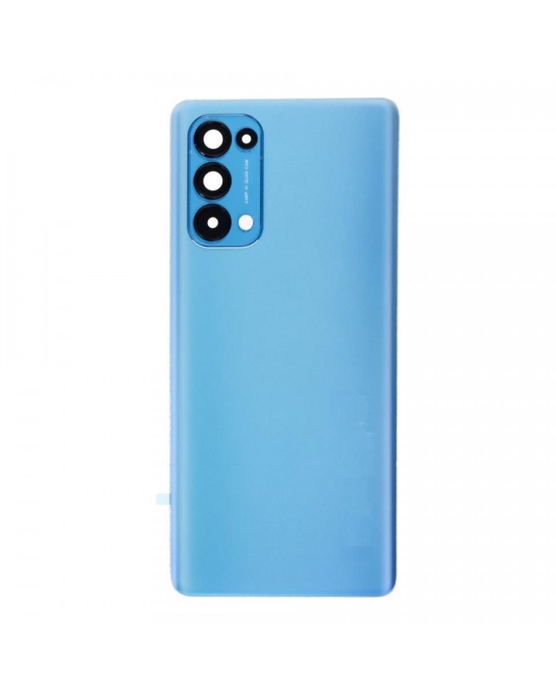 Tapa Trasera de Bateria y Lente de Camara para Oppo Reno 5 Pro 5G PDST00  PDSM00 - Azul