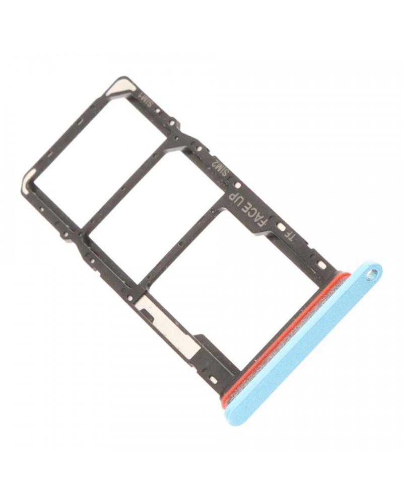 Dual Sim Card Holder for Motorola Moto E32 XT2227 - Blue