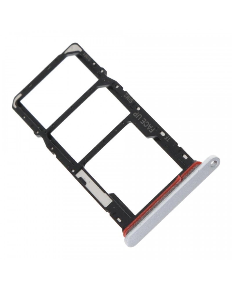 Soporte Tarjeta Dual Sim para Motorola Moto E32 XT2227 - Plata