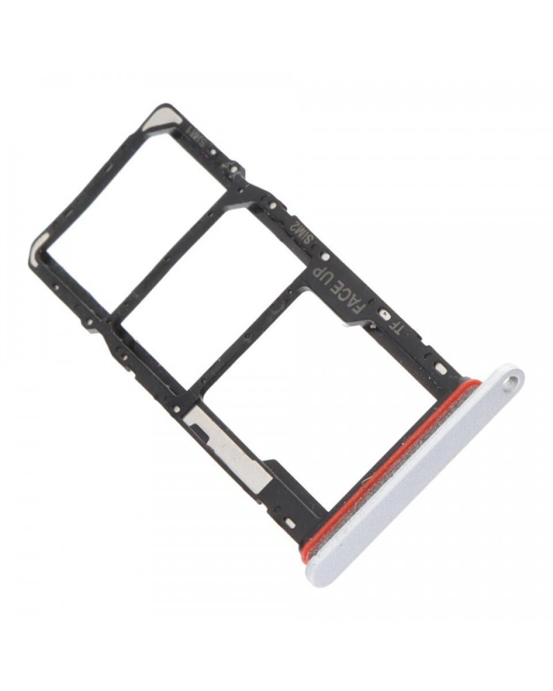 Soporte Tarjeta Dual Sim para Motorola Moto E32s XT2229 - Plata