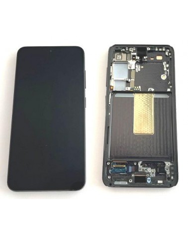 LCD e ecrã tátil com moldura preta para Samsung Galaxy S23 S911 S911B S911B Service Pack