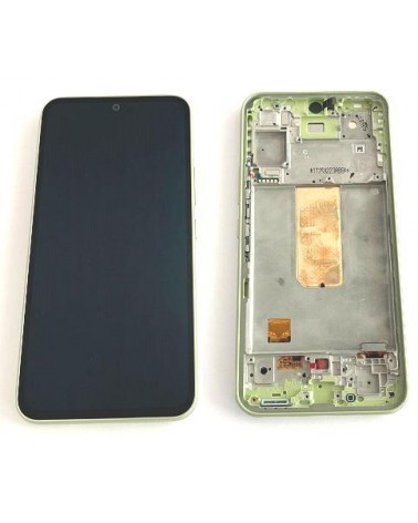 LCD and Touch Screen with Lime Green Frame for Samsung Galaxy A54 5G A546 A546B A546B Service Pack