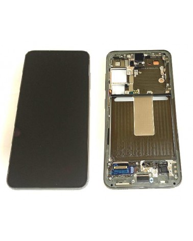 LCD e ecrã tátil com moldura verde para Samsung Galaxy S23 S911 S911B S911B Service Pack