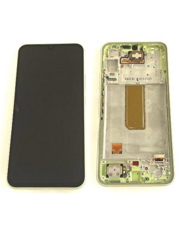 LCD e ecrã tátil com moldura verde lima para Samsung Galaxy A34 5G A346 A346B A346B Service Pack