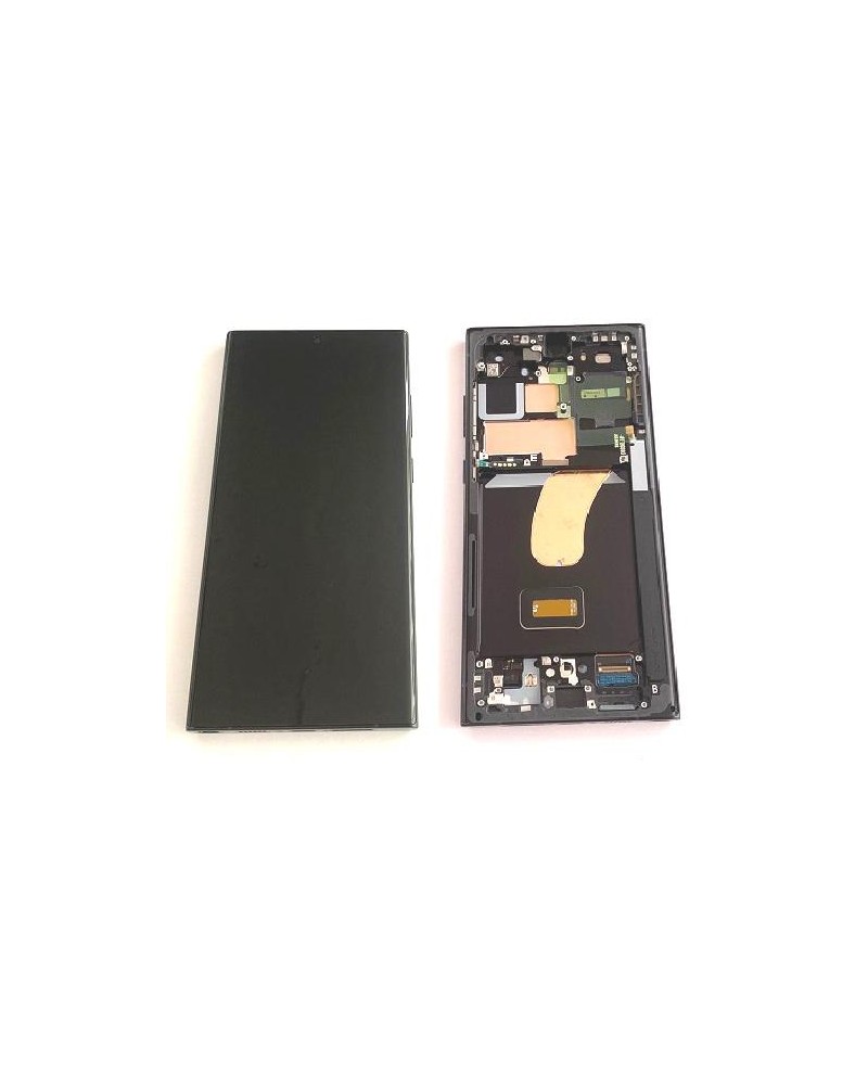 LCD e ecrã tátil com moldura preta para Samsung Galaxy S23 Ultra S918 S918B S918B Service Pack