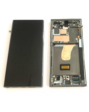 Pantalla LCD y Tactil con Marco Verde para Samsung Galaxy S23 Ultra S918 S918B   Service Pack  