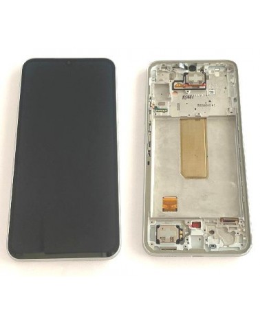 LCD and Touch screen with silver frame for Samsung Galaxy A34 5G A346 A346B A346B Service Pack