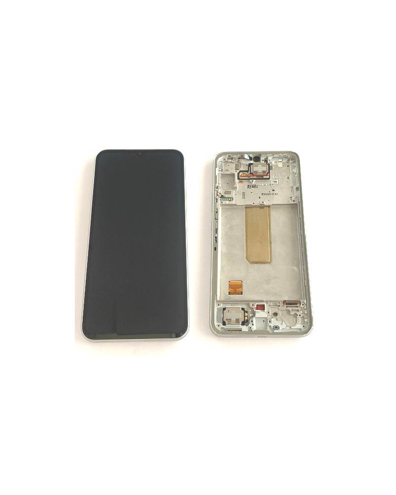 LCD e ecrã tátil com moldura prateada para Samsung Galaxy A34 5G A346 A346B A346B Service Pack