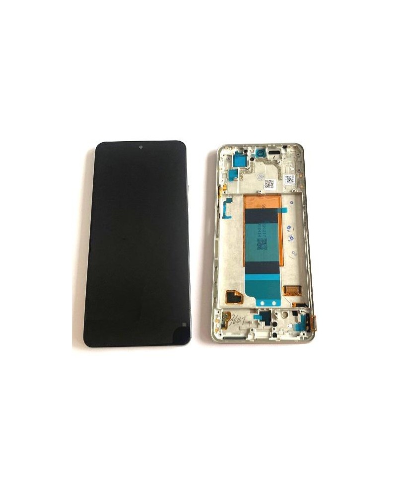 LCD e ecrã tátil com moldura prateada para Xiaomi Poco F4 2202121111RG