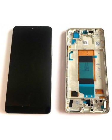 Pantalla LCD y Tactil con Marco Plata para Xiaomi Poco F4 22021211RG   Calidad TFT  