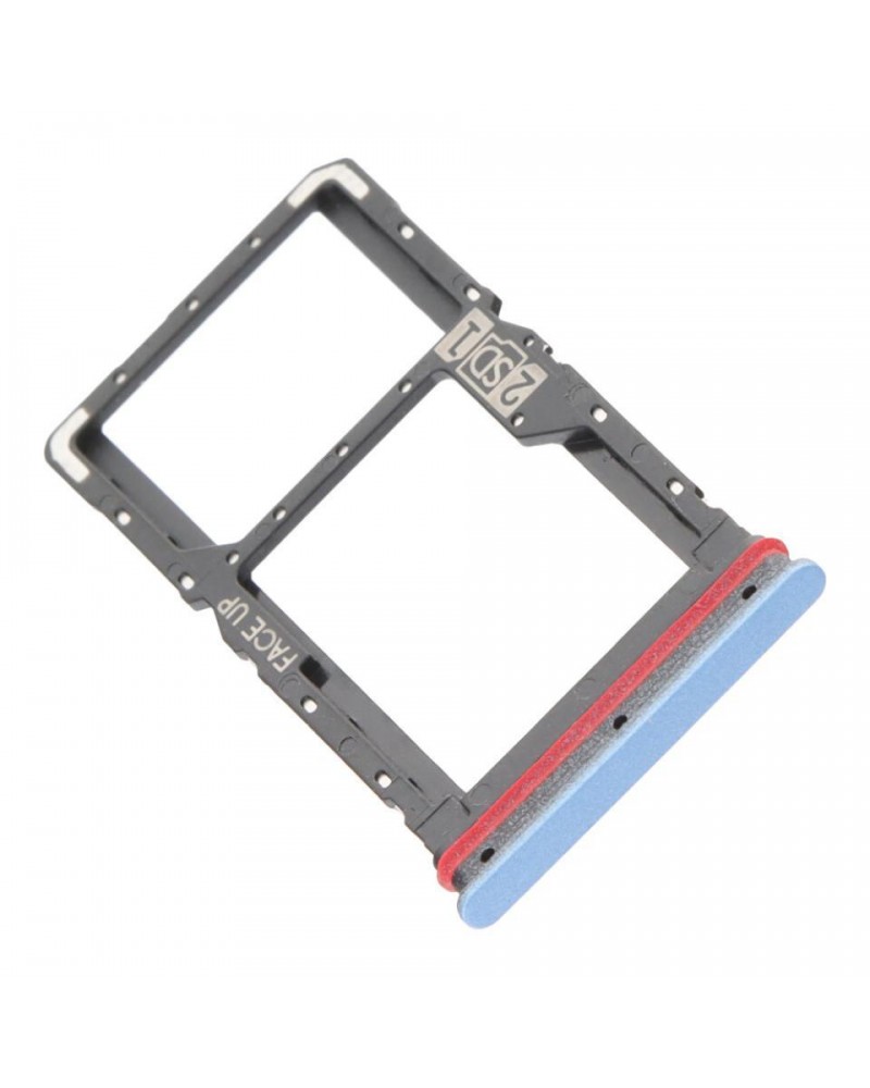 Soporte Tarjeta Dual Sim para Motorola Moto G72 - Azul