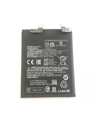 Bateria BP46 Para Xiaomi 12  12X de 4500 mAh 