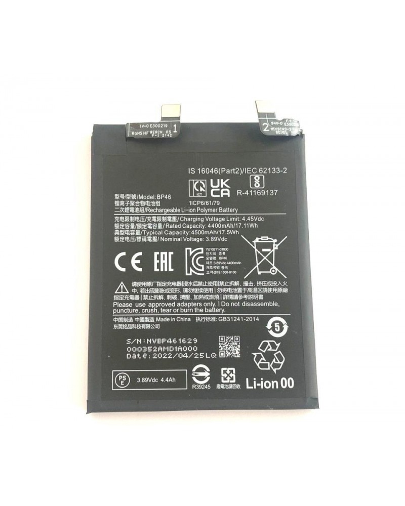 Bateria BP46 para Xiaomi 12 12X 4500 mAh