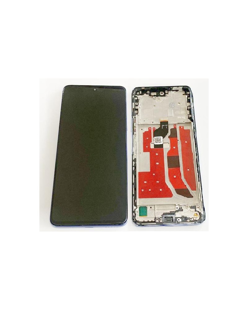 LCD e ecrã tátil com moldura azul para Huawei Nova 9 SE 5G JLN-LX1 JLN-LX3