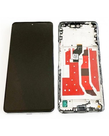 LCD e ecrã tátil com moldura prateada para Huawei Nova 9 SE 5G JLN-LX1 JLN-LX3