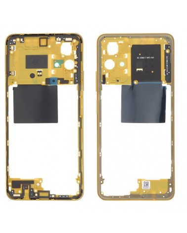 Central Frame for Xiaomi Poco M4 Pro 5G 21091116AG - Yellow