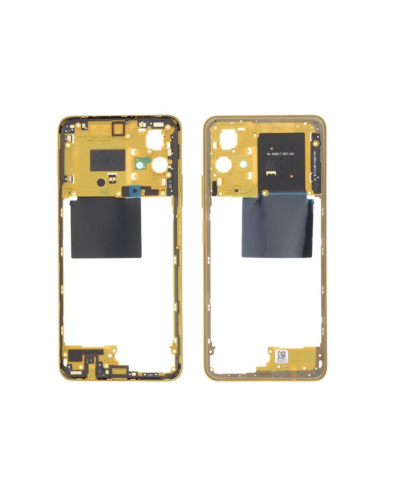 Central Frame for Xiaomi Poco M4 Pro 5G 21091116AG - Yellow