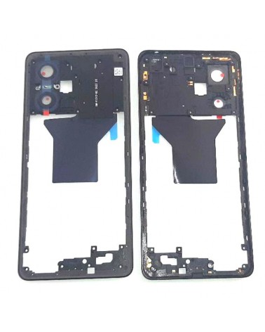 Central Frame for Xiaomi Poco X5 Pro 22101320G 22101320I - Black