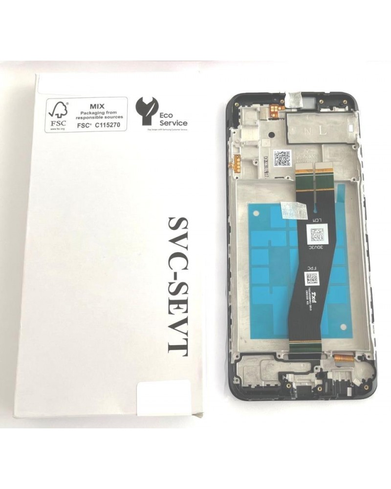 LCD and Touch Screen with Frame for Samsung Galaxy A02s A025 A025G 163x72 5 mm Large Service Pack Panel