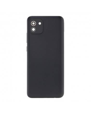 Rear Battery and Camera Lens Cover for Samsung Galaxy A03 A035 A035G - Black