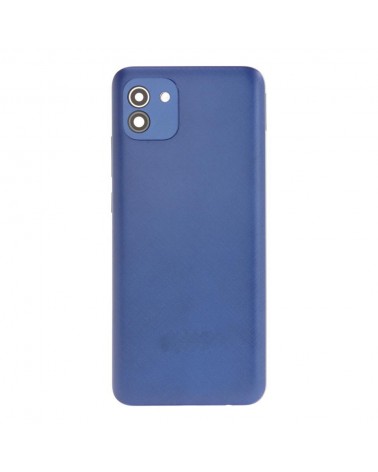 Rear Battery Cover and Camera Lens for Samsung Galaxy A03 A035 A035G - Blue