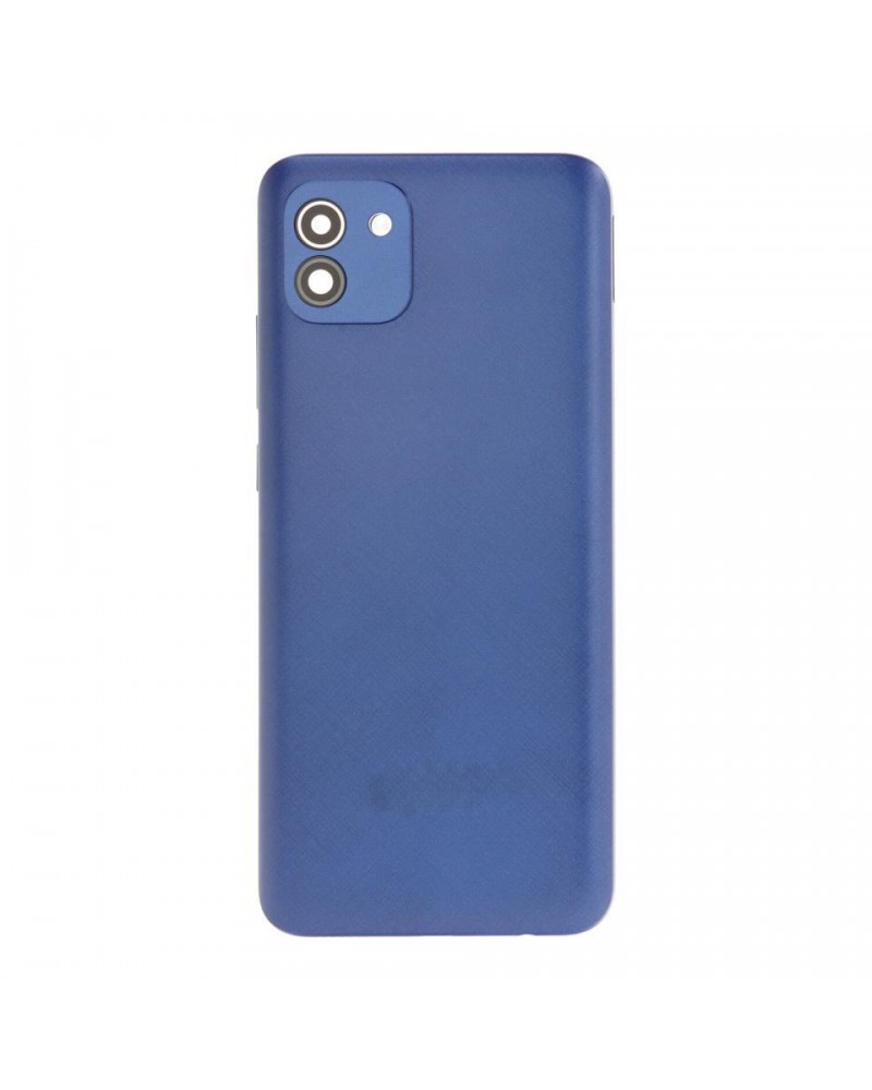 Tapa Trasera de Bateria y Lente de Camara para Samsung Galaxy A03 A035 A035G - Azul