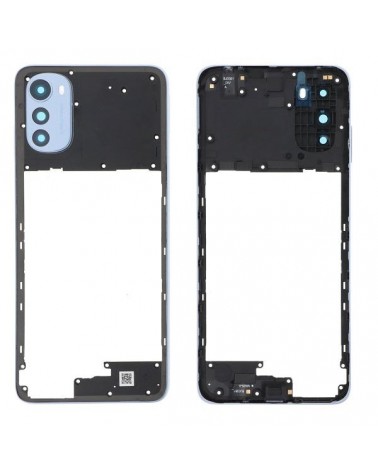 Central Frame for Motorola Moto E32 XT2227 - Blue