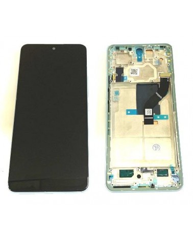 LCD e Ecrã Táctil com Moldura Azul para Xiaomi Mi 12 Lite 2203129G Qualidade TFT