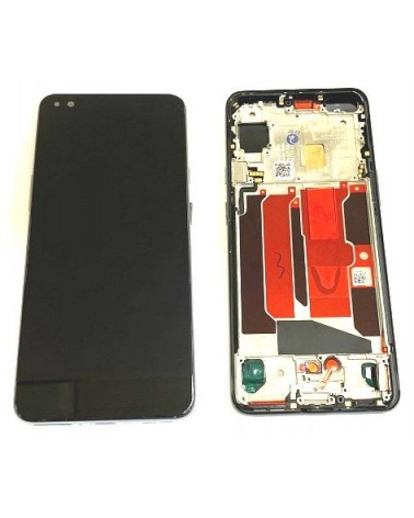 LCD e ecrã tátil com moldura cinzenta para Oneplus Nord AC2001 AC2003 Qualidade Incell