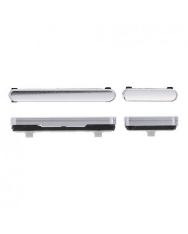 Set Boton de Volumen y Encendido para Samsung Galaxy S22 S901   S22  Plus S906 - Plata