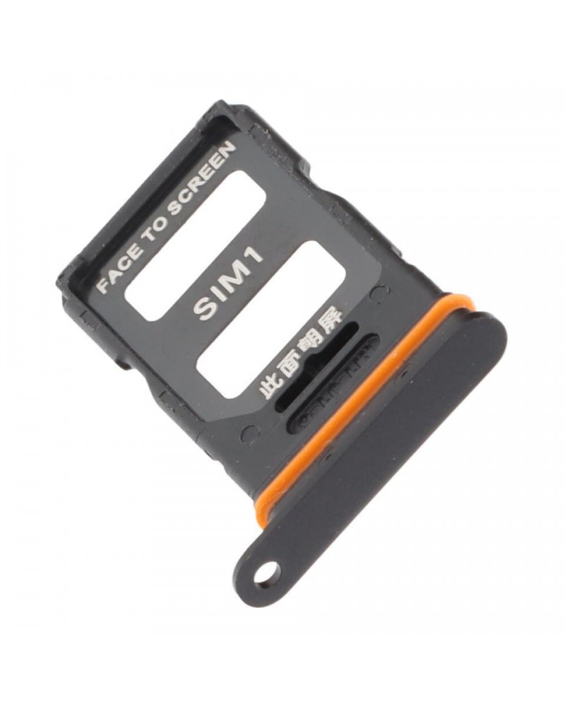 Suporte para cartão SIM duplo para Xiaomi Mi 13 Ultra 2304FPN6DC - Preto