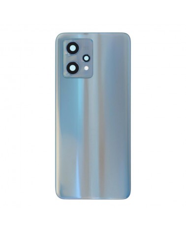 Tampa traseira da bateria e lente da câmara para Realme 9 Pro Plus RMX3392 - Azul Prateado