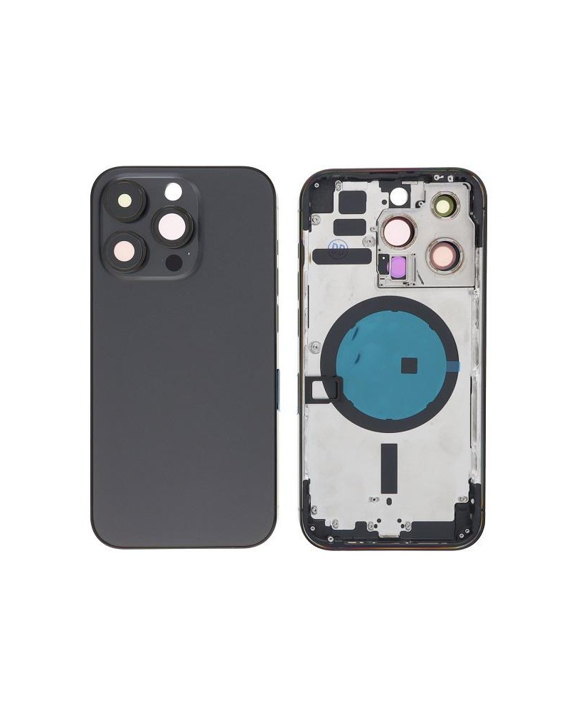 Centre Case with Back Cover for Iphone 14 Pro - Black