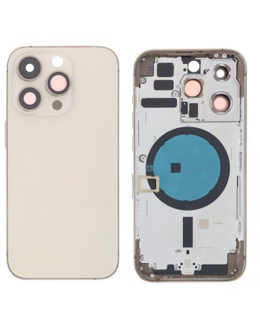 Centre Chassis with Back Cover for Iphone 14 Pro - Gold