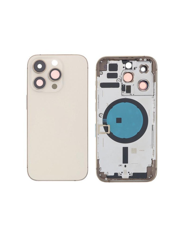 Centre Chassis with Back Cover for Iphone 14 Pro - Gold