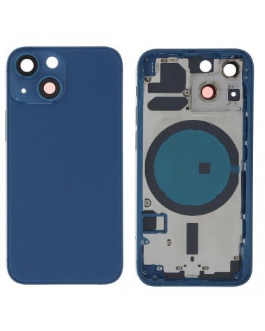 Centre Chassis with Back Cover for Iphone 13 Mini - Blue