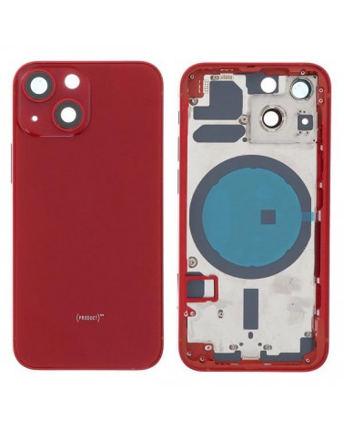 Centre Chassis with Back Cover for Iphone 13 Mini - Red