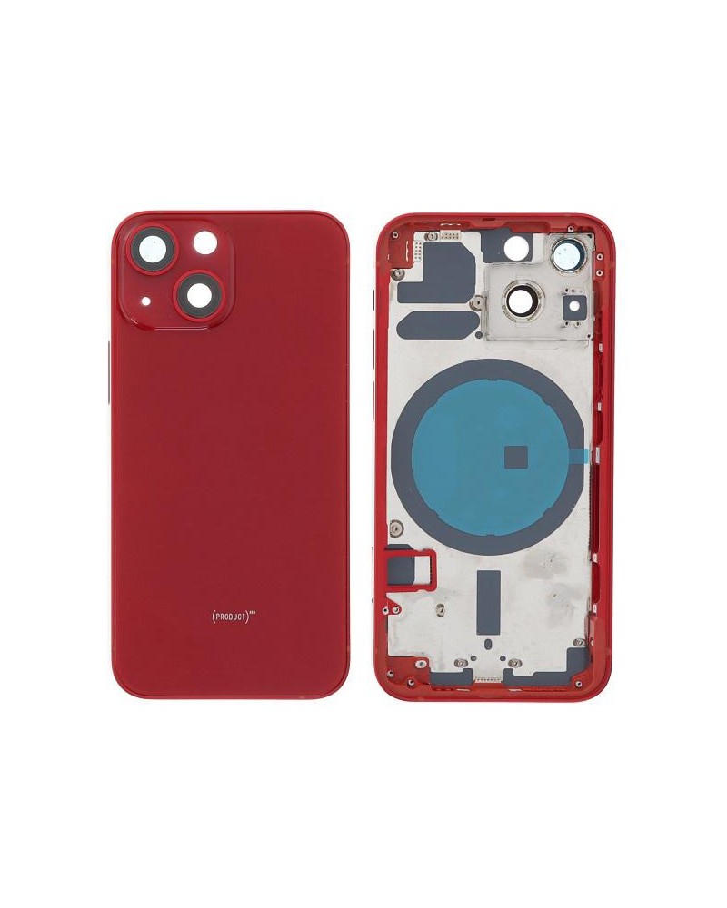 Chasis Central con Tapa Trasera para Iphone 13 Mini - Rojo