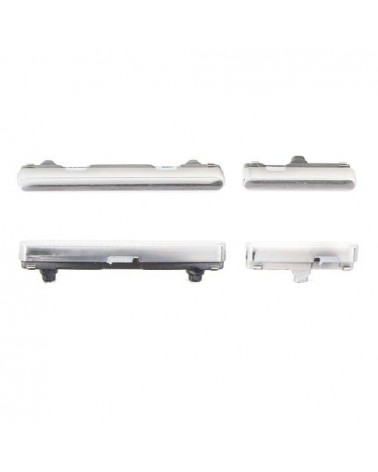 Volume and Power Button Set for Samsung Galaxy S22 Ultra S908 - Silver