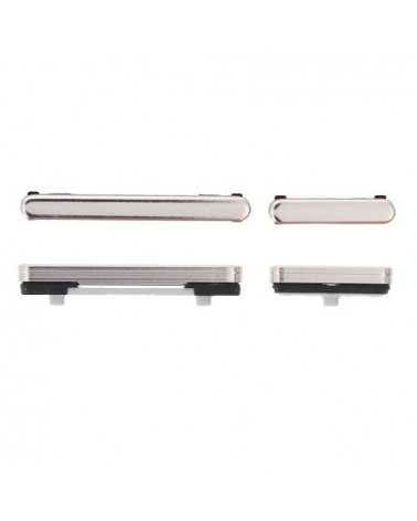 Volume and Power Button Set for Samsung Galaxy S23 Ultra S918 - Silver