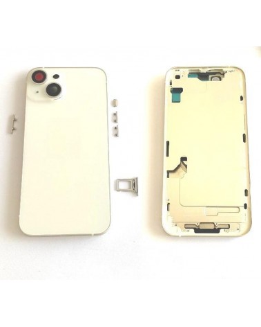 Centre Case With Back Cover For Iphone 14 - White