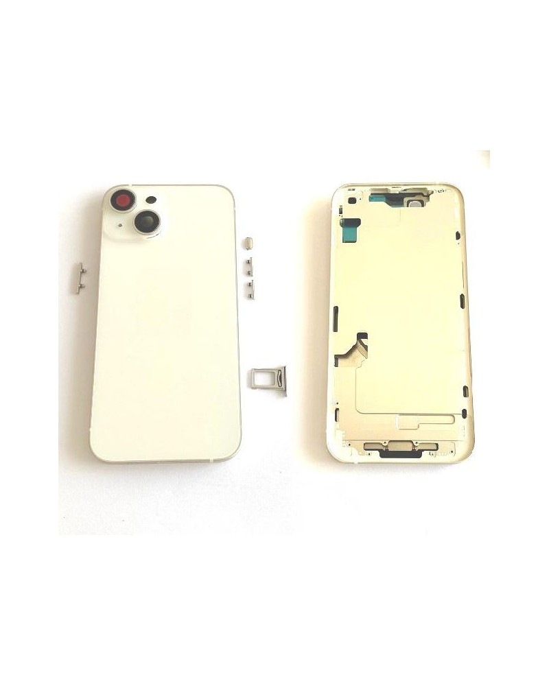 Chasis Central Con Tapa Trasera Para Iphone 14 - Blanco