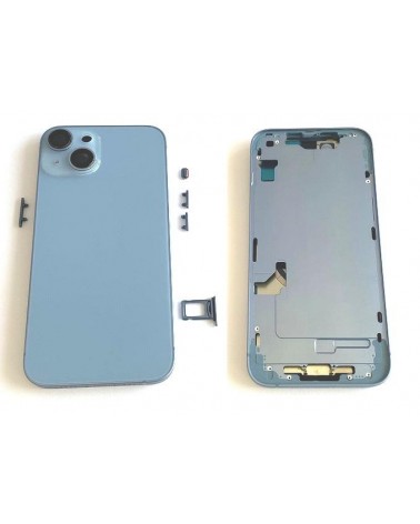 Central Chassis With Back Cover For Iphone 14 - Blue