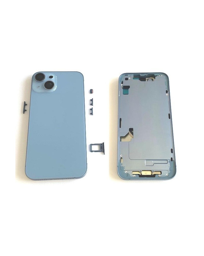 Central Chassis With Back Cover For Iphone 14 - Blue